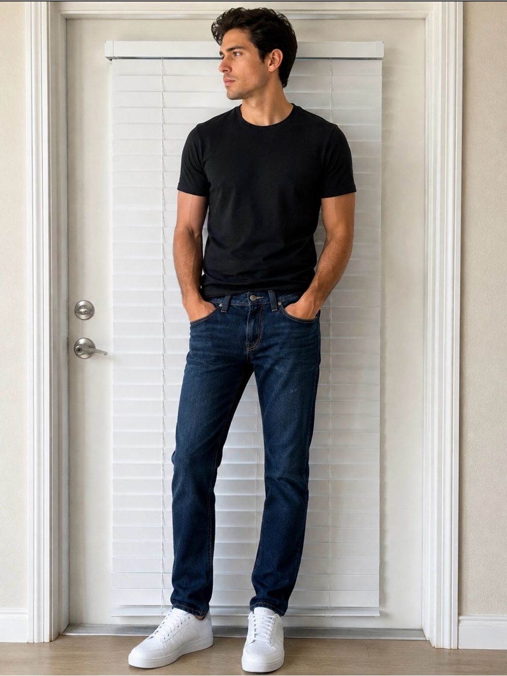 Levi's Men's Slim Straight Jeans in Dark Blue